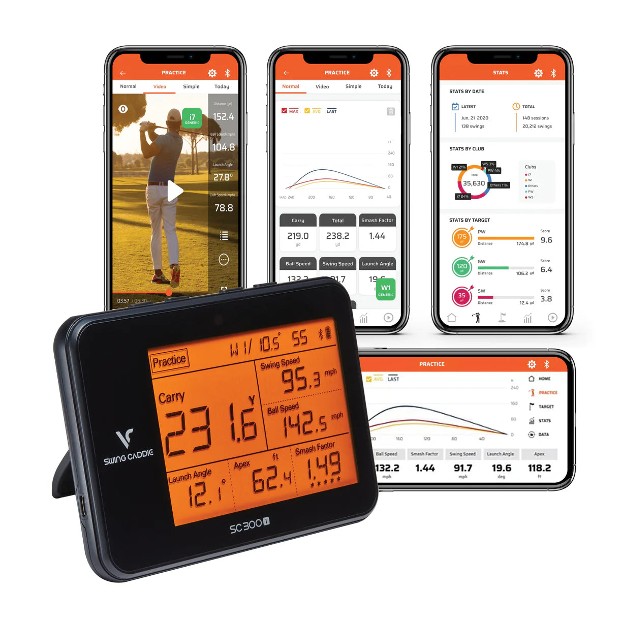 Swing Caddie SC300i Portable Launch Monitor