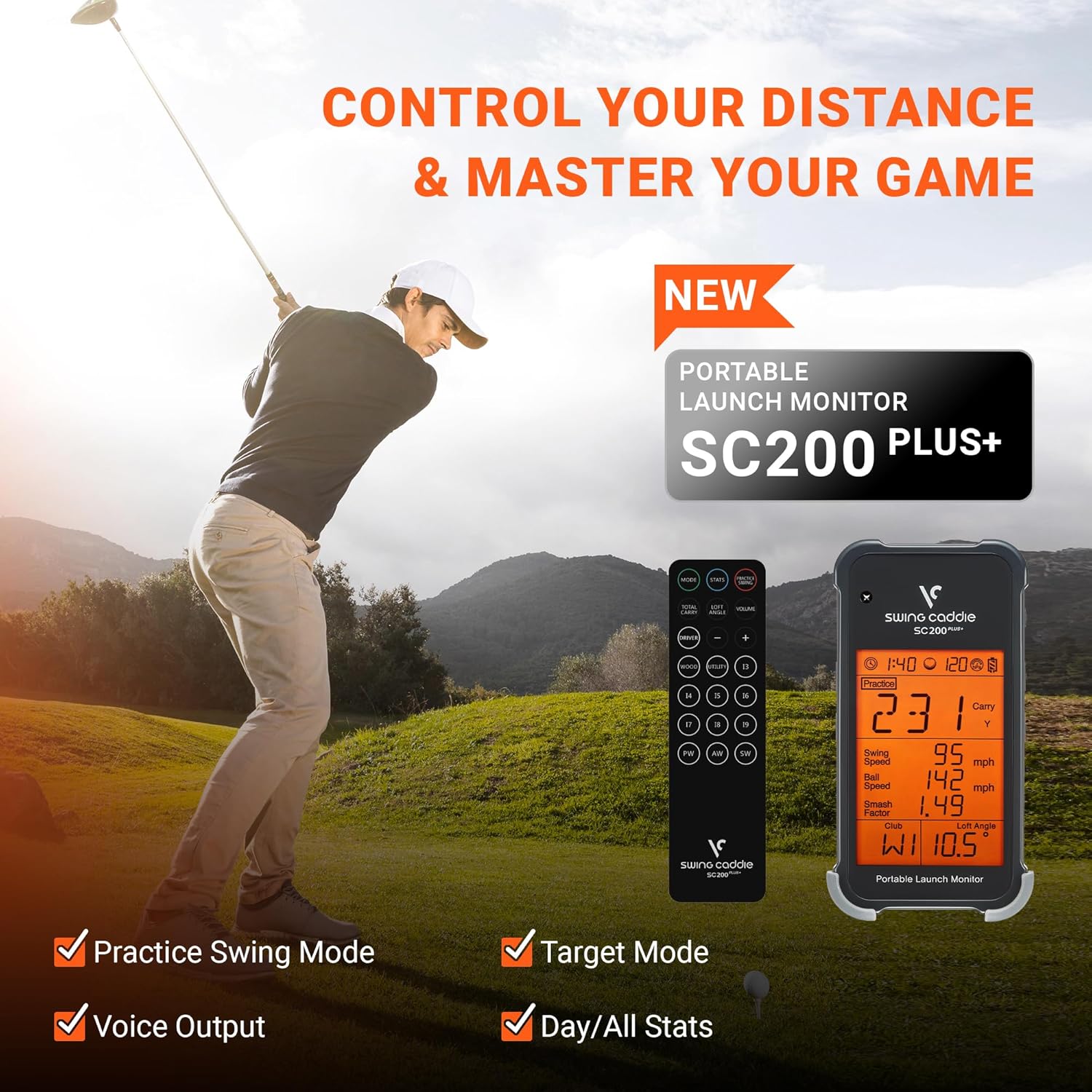 Swing Caddie SC200 PLUS Portable Launch Monitor