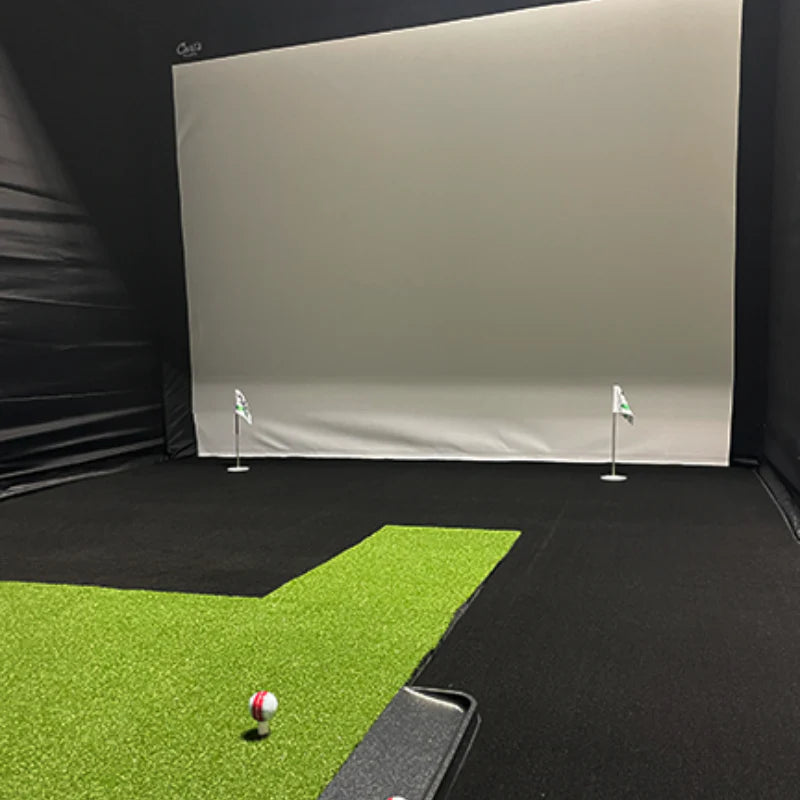 Big Moss Midnight Shadow Golf Simulator Putting Turf for Carl's Place DIY Enclosure