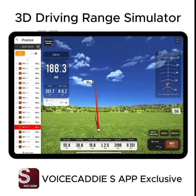 Swing Caddie SC4 PRO 3D Driving Range Simulator + Launch Monitor