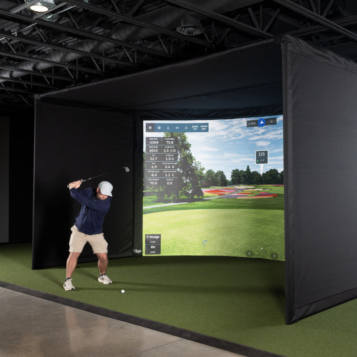 Carl's Place Curved Golf Simulator Enclosure Kit