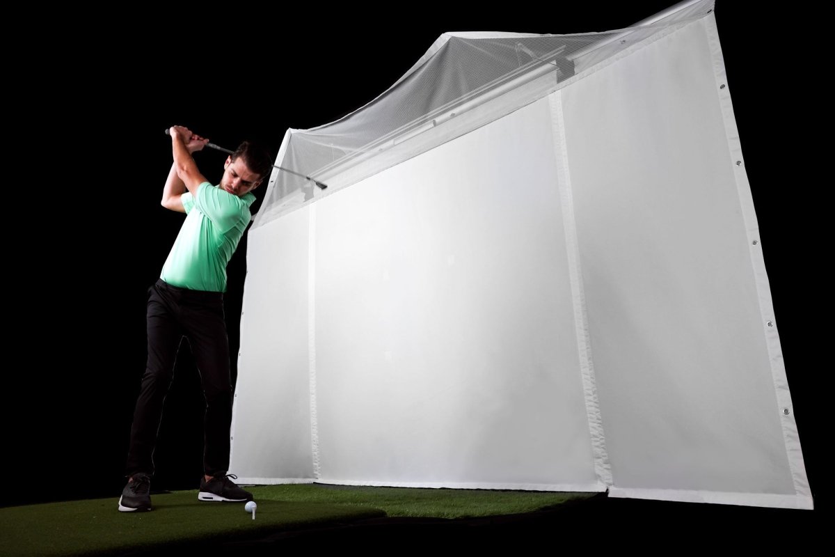 HomeCourse - HomeCourse ProScreen 180 Retractable Golf Simulator Screen - Indoor Golf Source