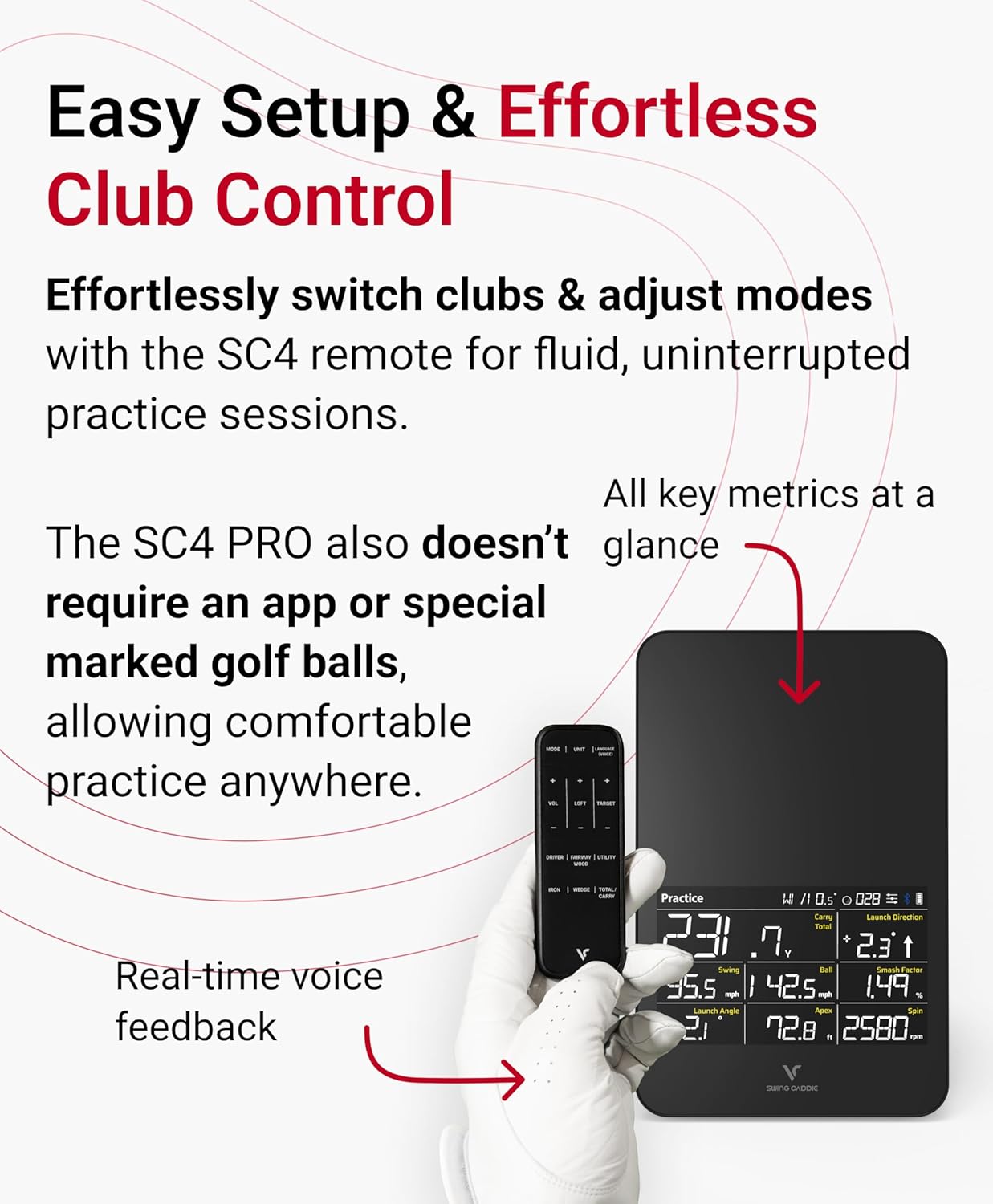 Swing Caddie SC4 PRO 3D Driving Range Simulator + Launch Monitor