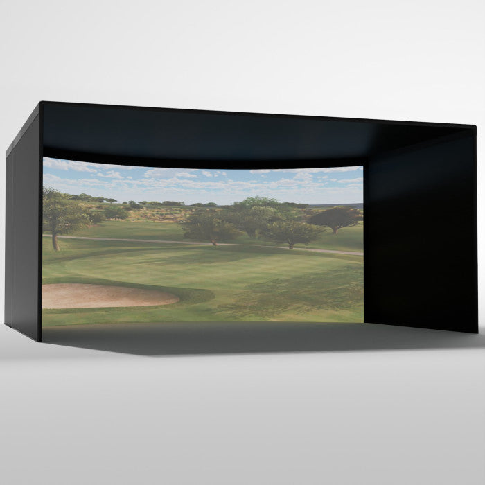 Carl's Curved Golf Simulator Enclosure Kit with Impact Screen