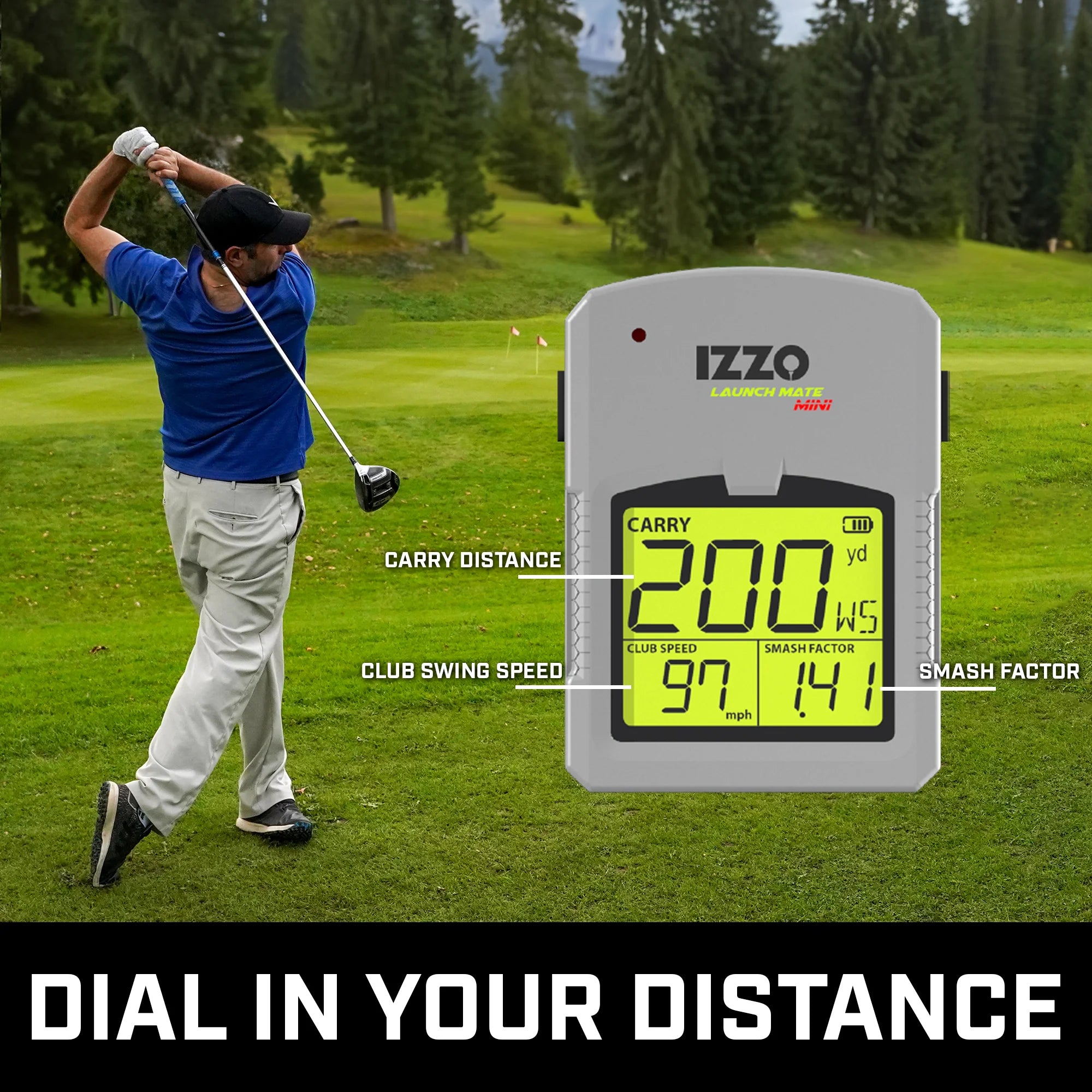 Izzo Golf Launch Mate Mini Golf Launch Monitor