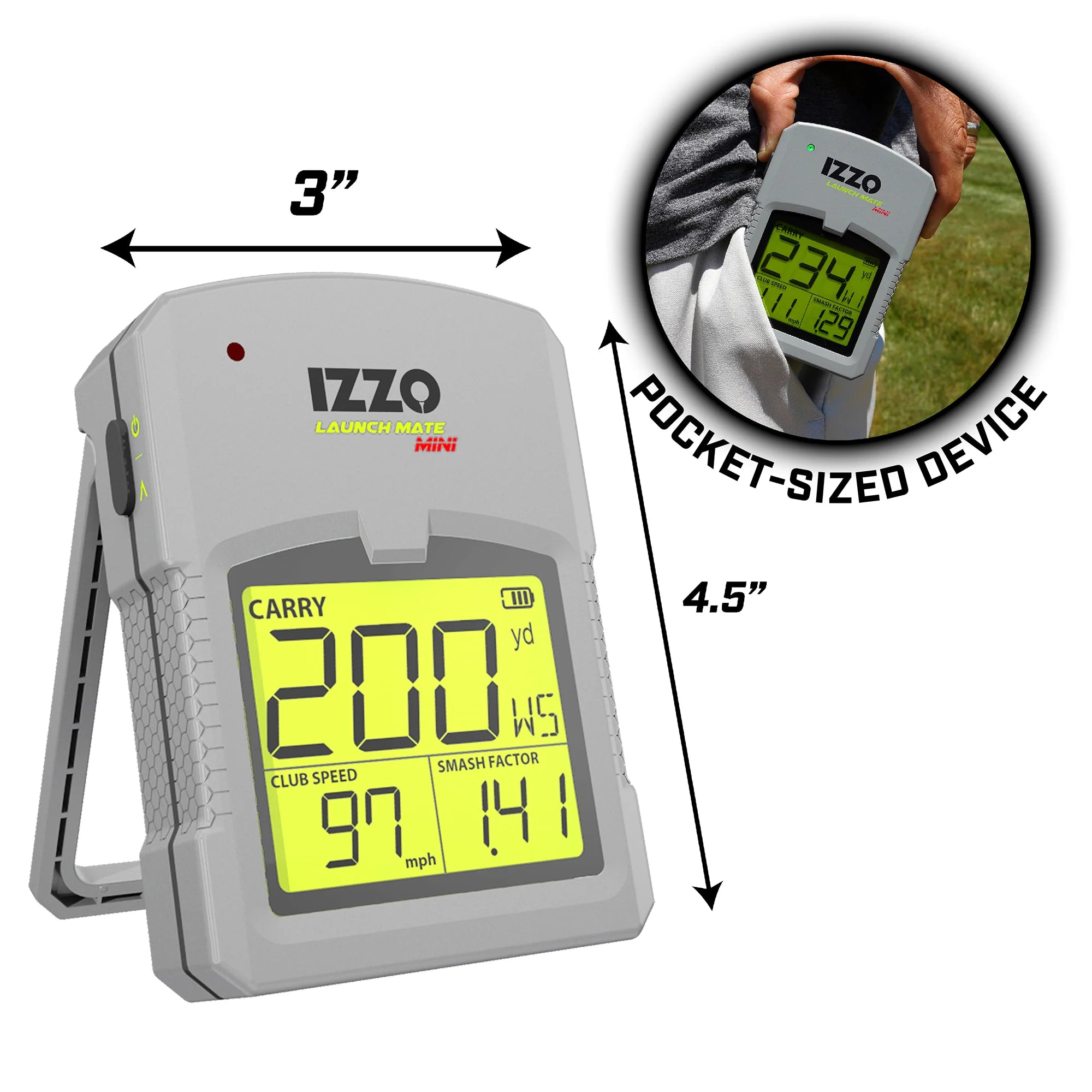 Izzo Golf Launch Mate Mini Golf Launch Monitor