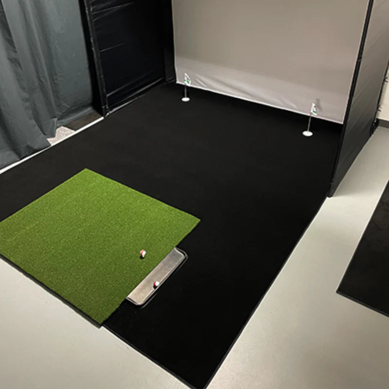 Big Moss Midnight Shadow Golf Simulator Putting Turf for Carl's Place DIY Enclosure