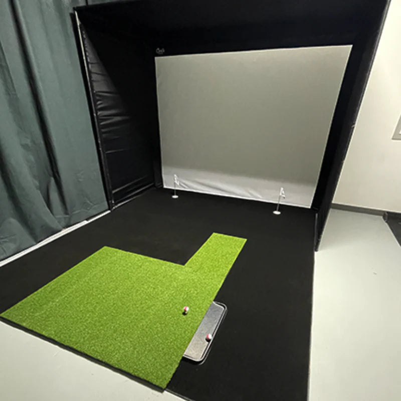 Big Moss Midnight Shadow Golf Simulator Putting Turf for Carl's Place DIY Enclosure