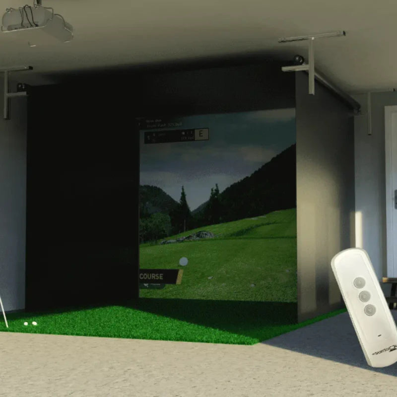 The SportsScreen Vanish Series Golf Simulator Enclosure