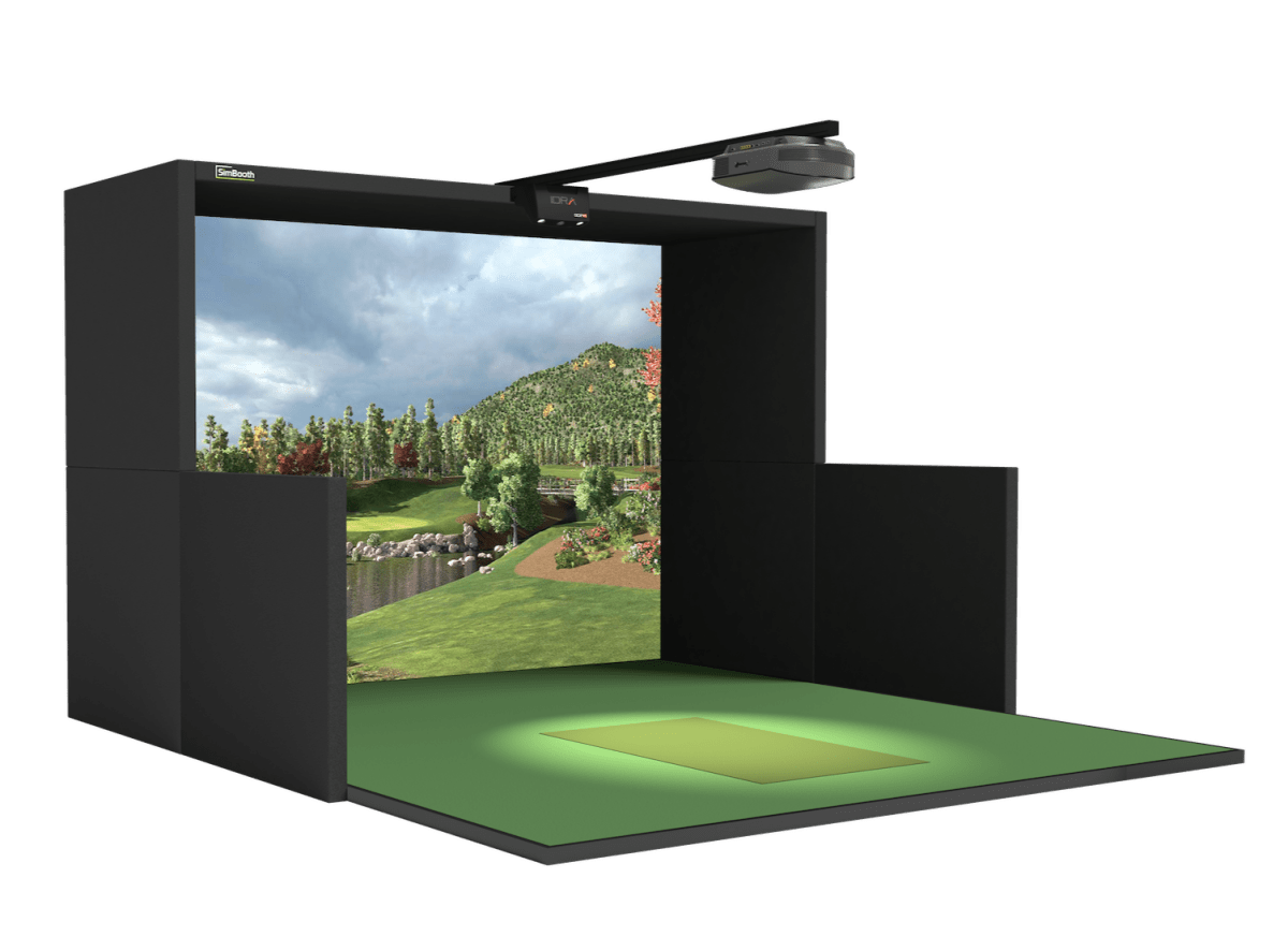 SimBooth 1 Kit Golf Simulator Package with IDRA II Launch Monitor
